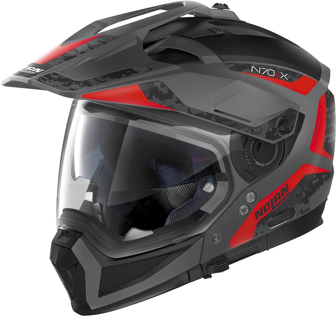 Nolan N70-2 X Torpedo N-Com Helmet, black-red, Size 2XS, black-red, Size 2XS