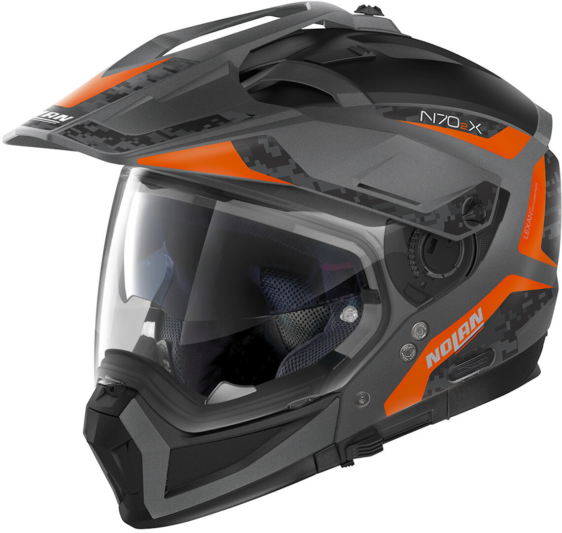 Nolan N70-2 X Torpedo N-Com Helmet, black-orange, Size 2XS, black-orange, Size 2XS