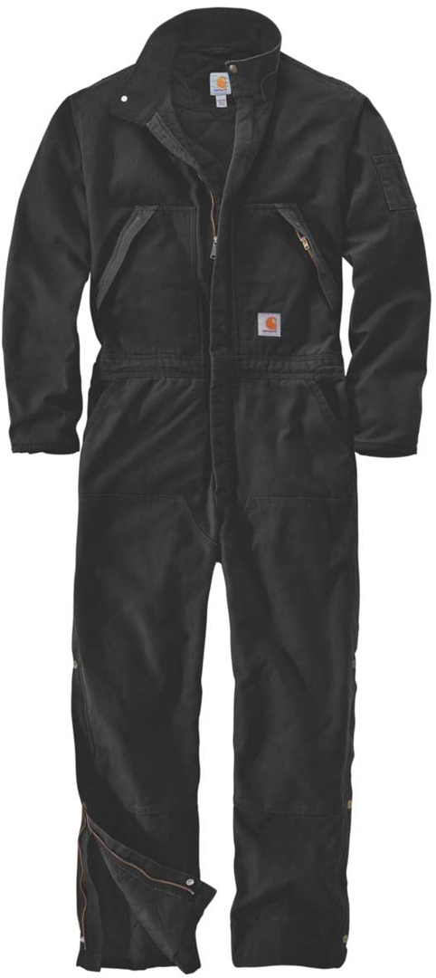 Image of Carhartt Washed Duck Insulated Grembiule, nero, dimensione M