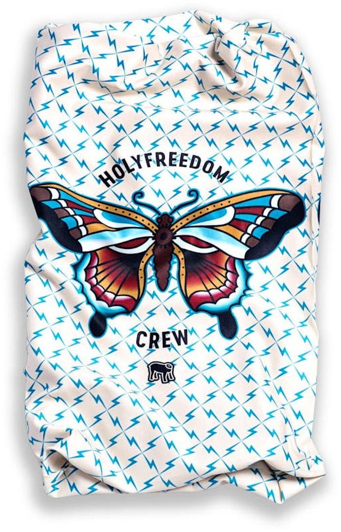 Holyfreedom Butterfly Stretch Couvre-chefs multifonctionnels, blanc-bleu