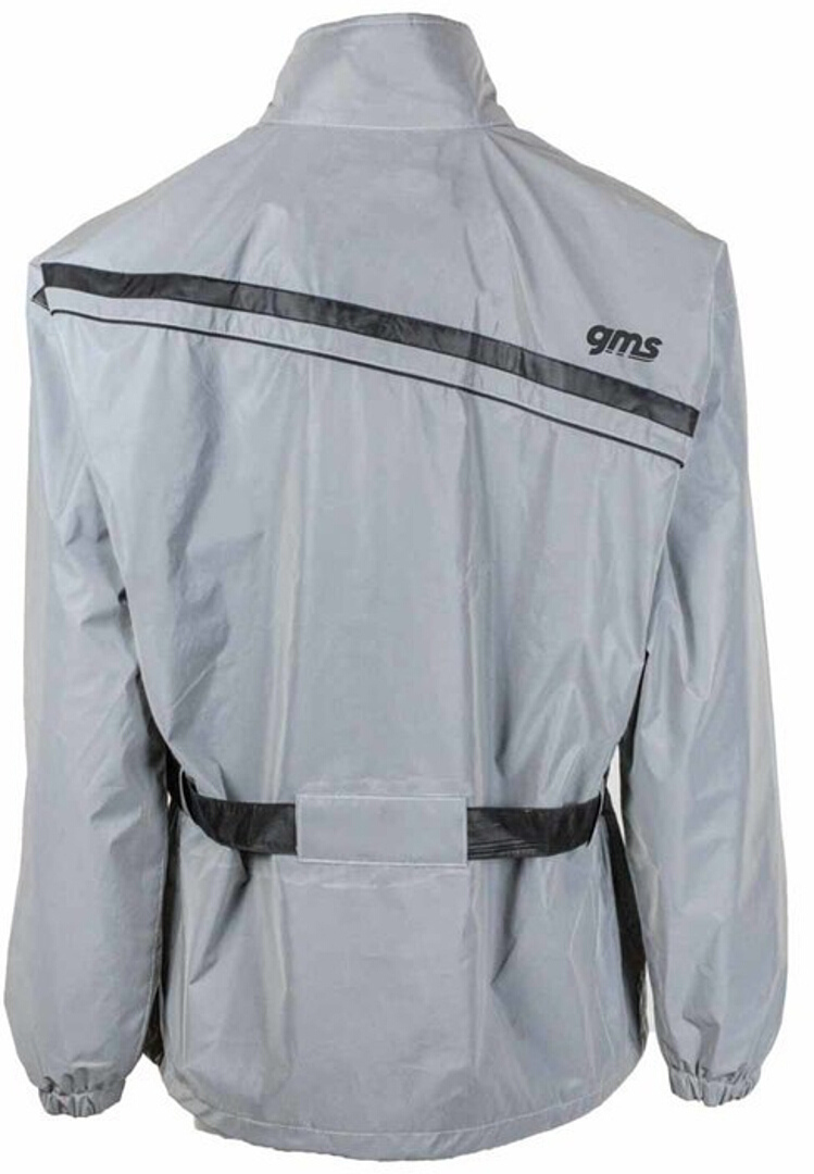 Side view of GMS Lux Motorcycle Rain Jacket, grey, Size 3XL for Men