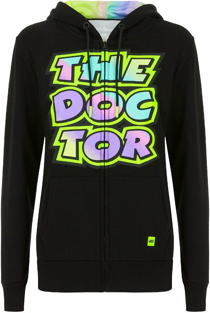 VR46 The Doctor Ladies Hoodie, black-multicolored, Size XS for Women, black-multicolored, Size XS for Women