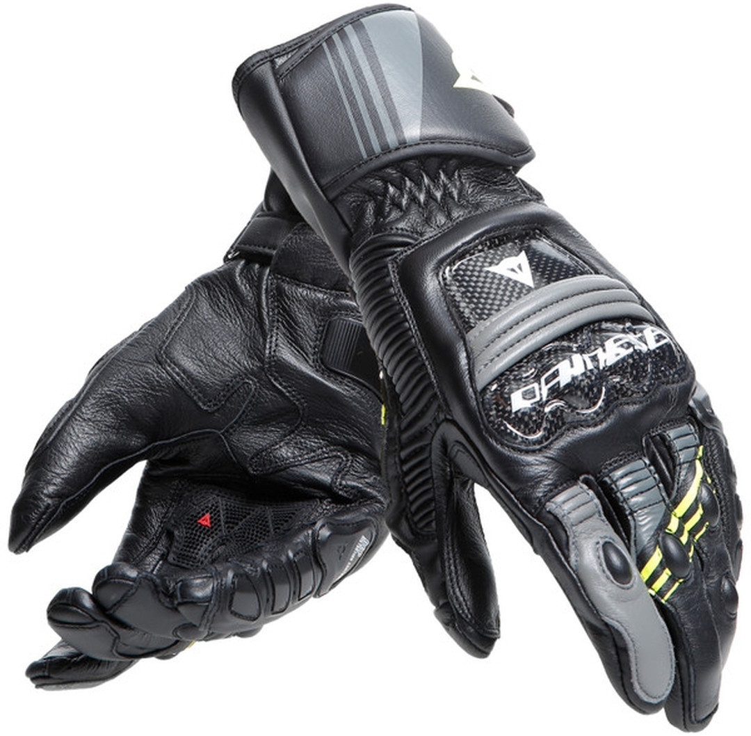 Dainese Druid 4 Мотоциклетные перчатки Черный/Серый/Желтый 3XL 