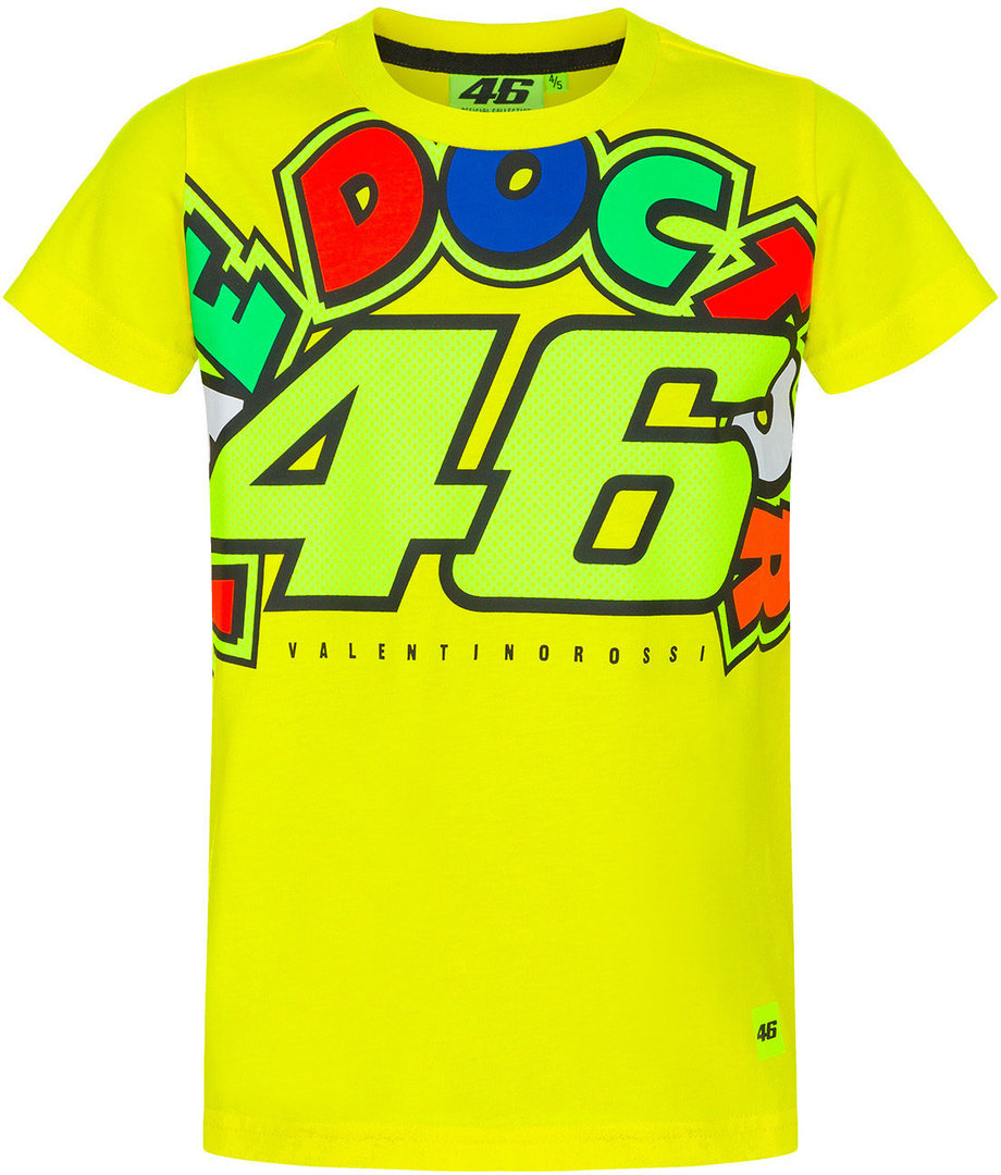 VR46 The Doctor 46 Kinder T-Shirt, gelb, Größe 10 - 11, gelb, Größe 10 - 11