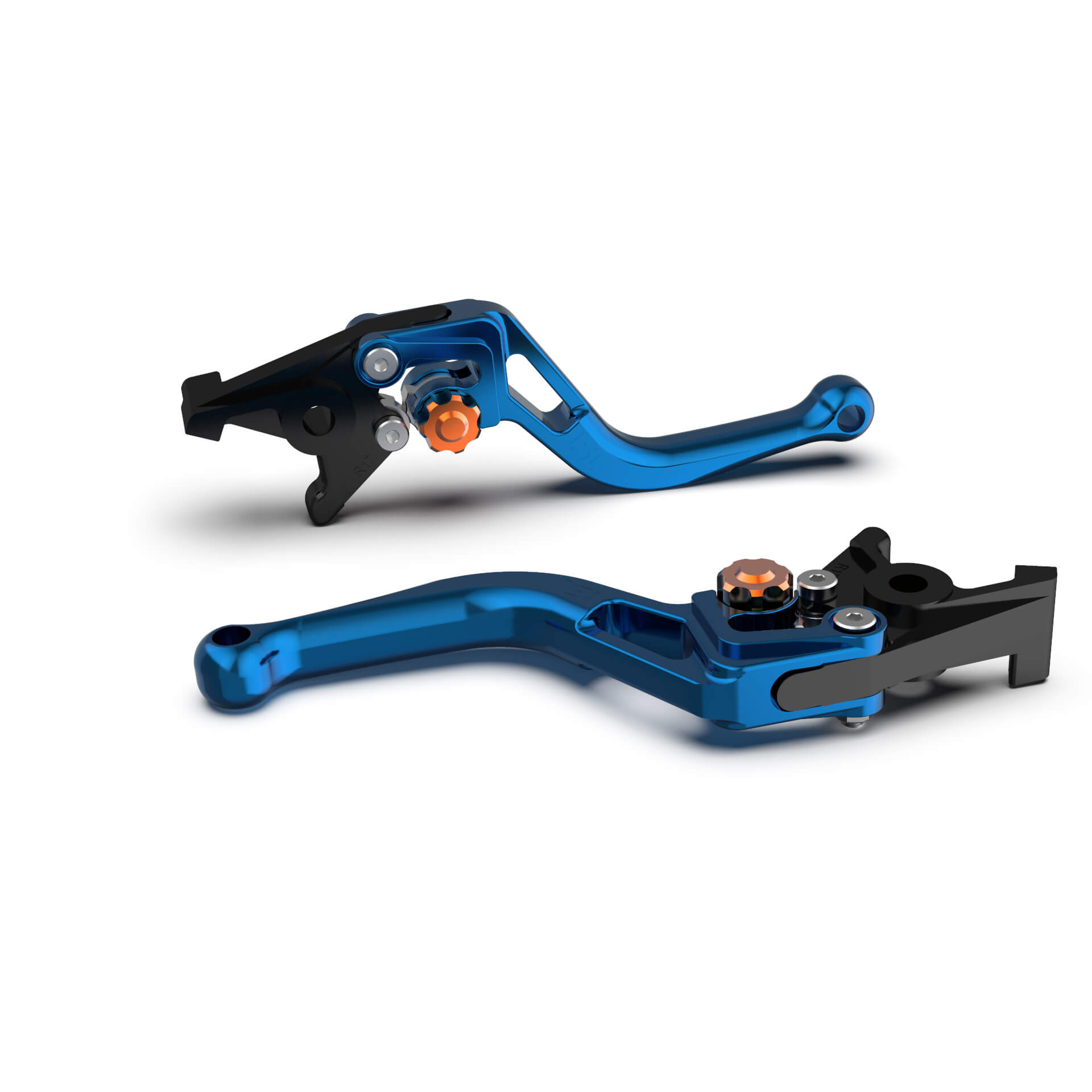 LSL Clutch lever BOW L77R, short, blue/orange, orange