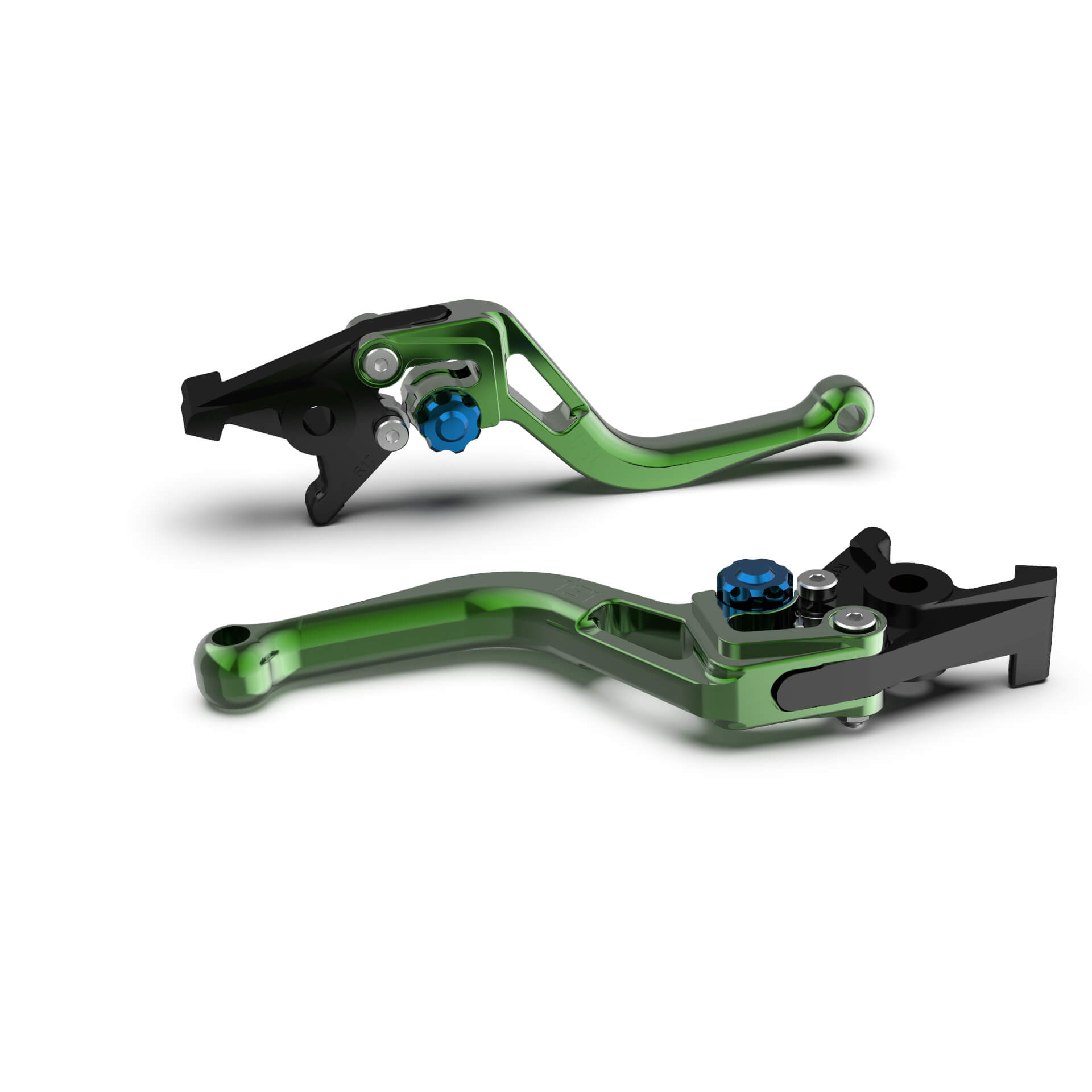 LSL Clutch lever BOW L77R, short, green/blue, blue