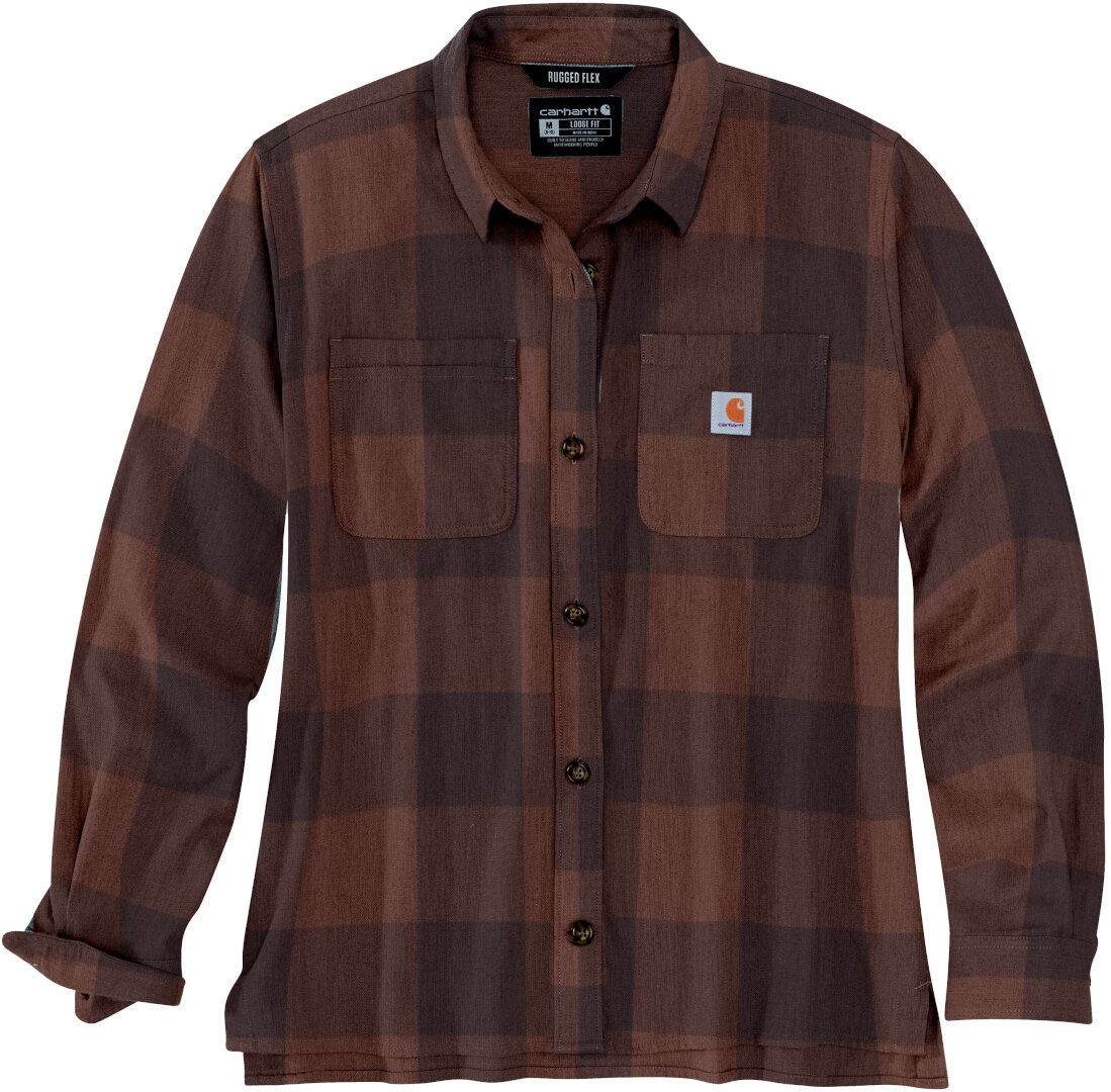 Carhartt Midweight Flannel Damskjorta, brun, storlek XL för kvinnor
