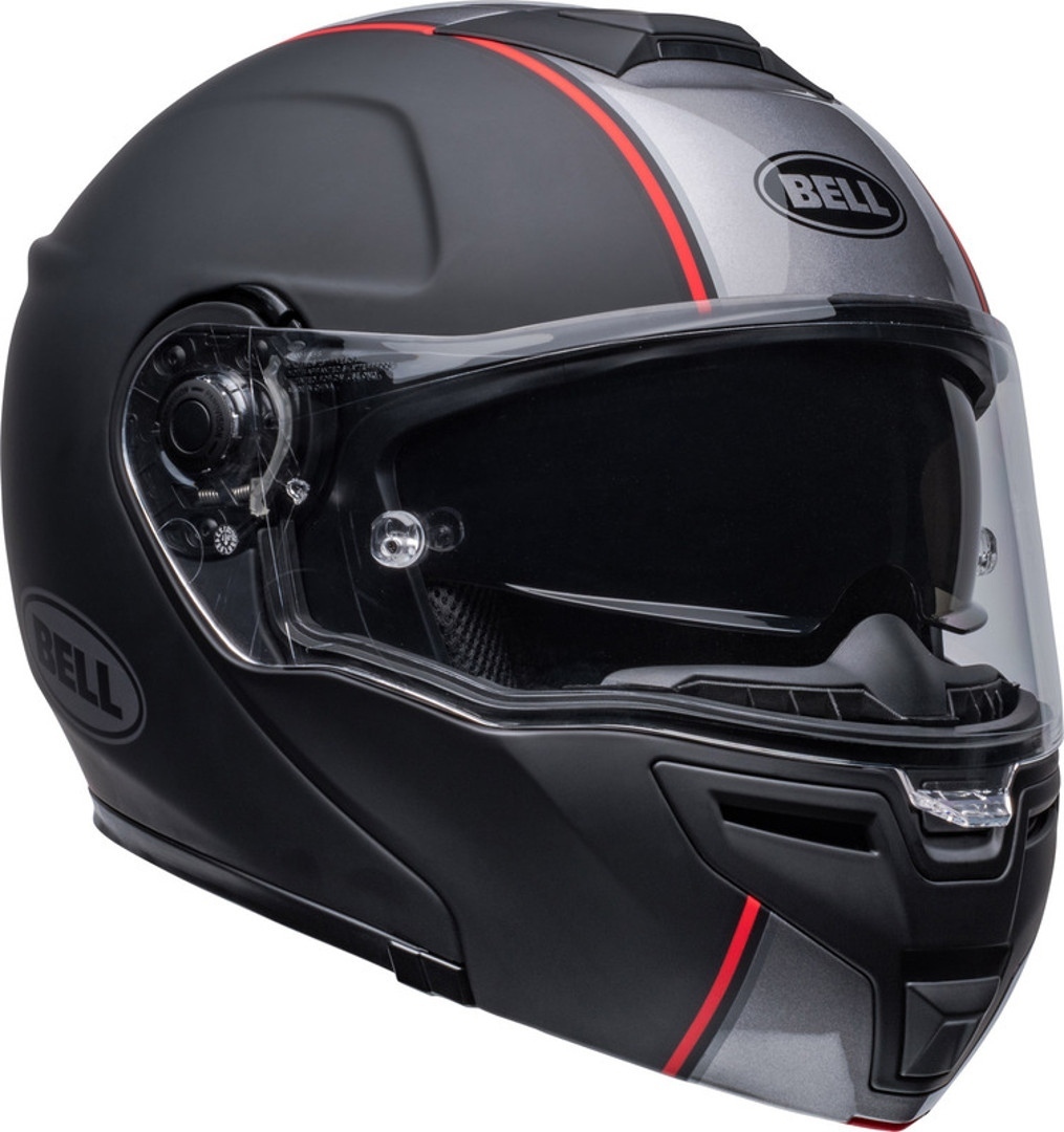 Bell SRT Modular Hartluck Jamo Helm, zwart-rood, afmeting 2XL