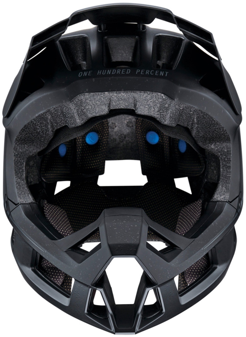 Side view of 100% Trajecta Downhill Helmet, black, Size M 56 57 58 for Men