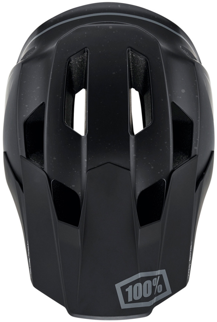 Side view of 100% Trajecta Downhill Helmet, black, Size M 56 57 58 for Men