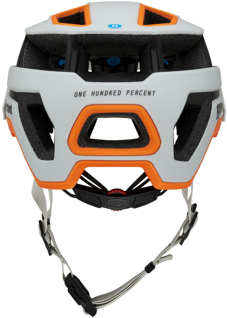 Side view of 100% Altec Bicycle Helmet, grey-orange for Men