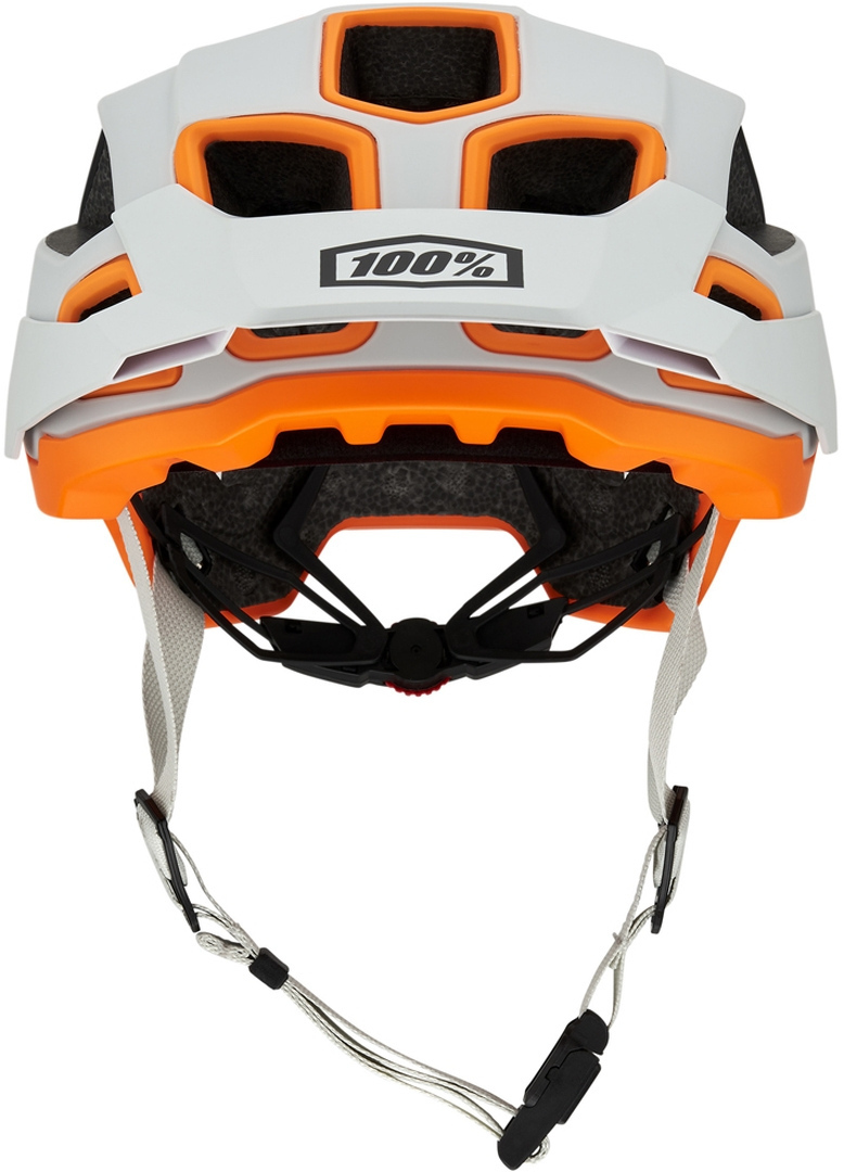 Side view of 100% Altec Bicycle Helmet, grey-orange for Men