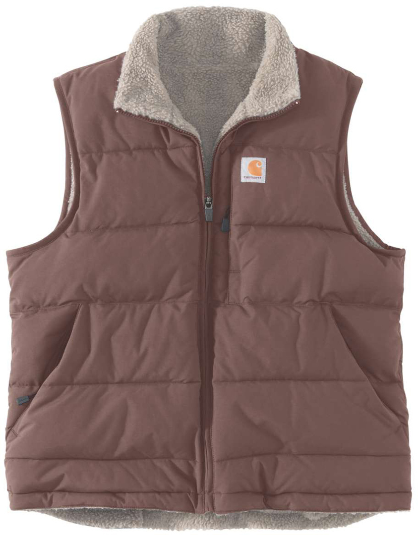 Carhartt Relaxed Midweight Utility Ladies Vest, brown, Size XS for Women-image-341493674