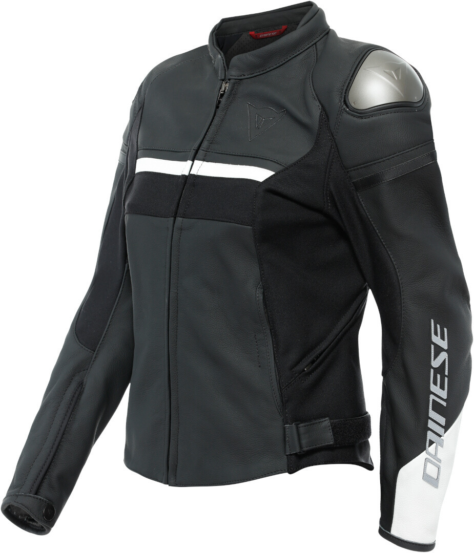 Dainese Rapida Damen Motorrad Lederjacke, schwarz-weiss, Größe 48, schwarz-weiss, Größe 48