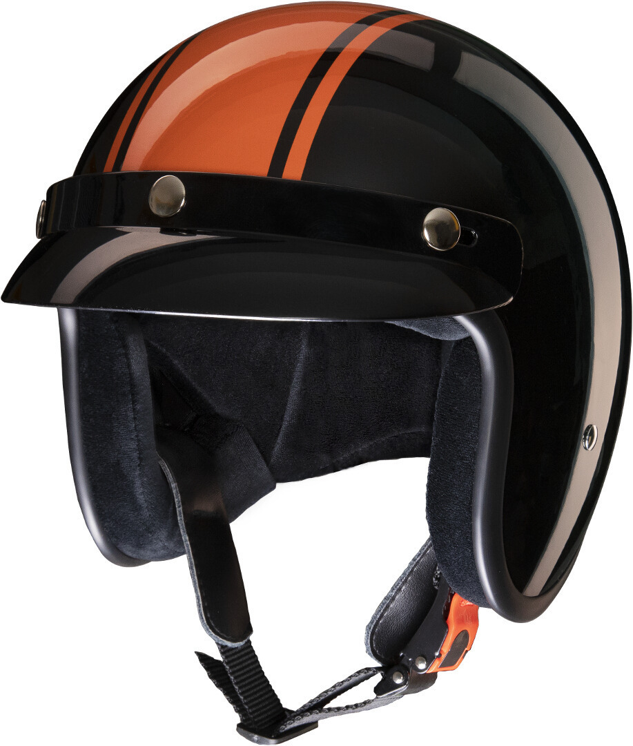 Redbike RB-676 Jet hjälm, svart-orange, storlek S