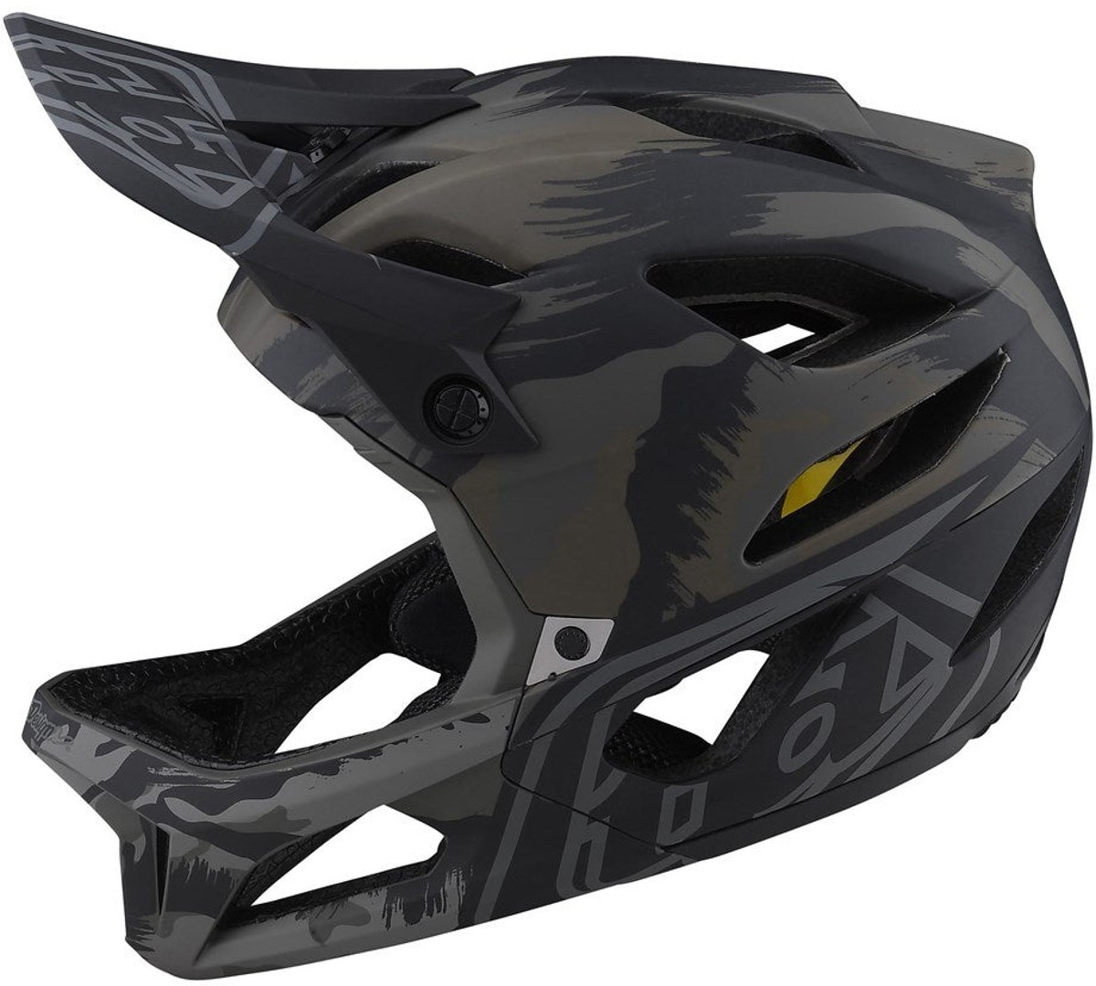 Troy Lee Designs Stage Brush Camo Military Casco da bicicletta, nero