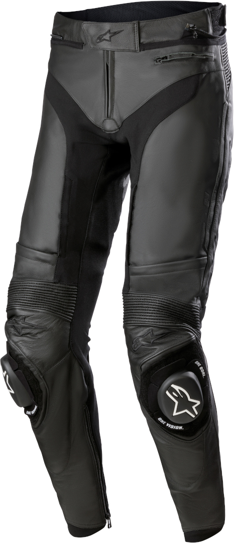 Image of Alpinestars Missile V3 Pantaloni Moto in Pelle, nero, dimensione 58