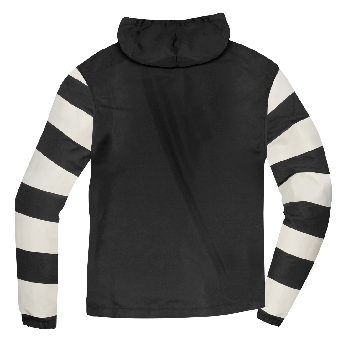 Side view of HolyFreedom Prison Taslan Textile Jacket, black-white, Size XL for Men