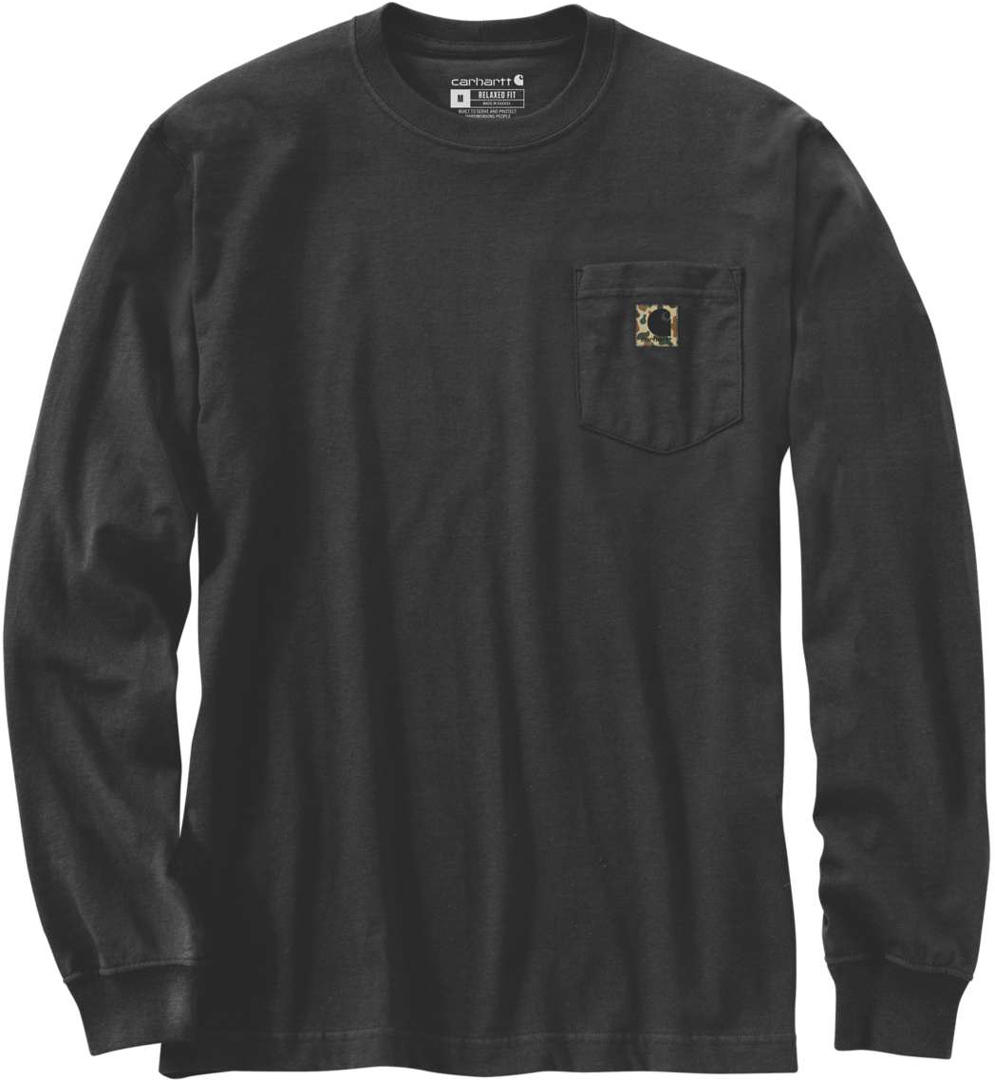 Carhartt Pocket Camo Graphic Longsleeve, svart, storlek 2XL