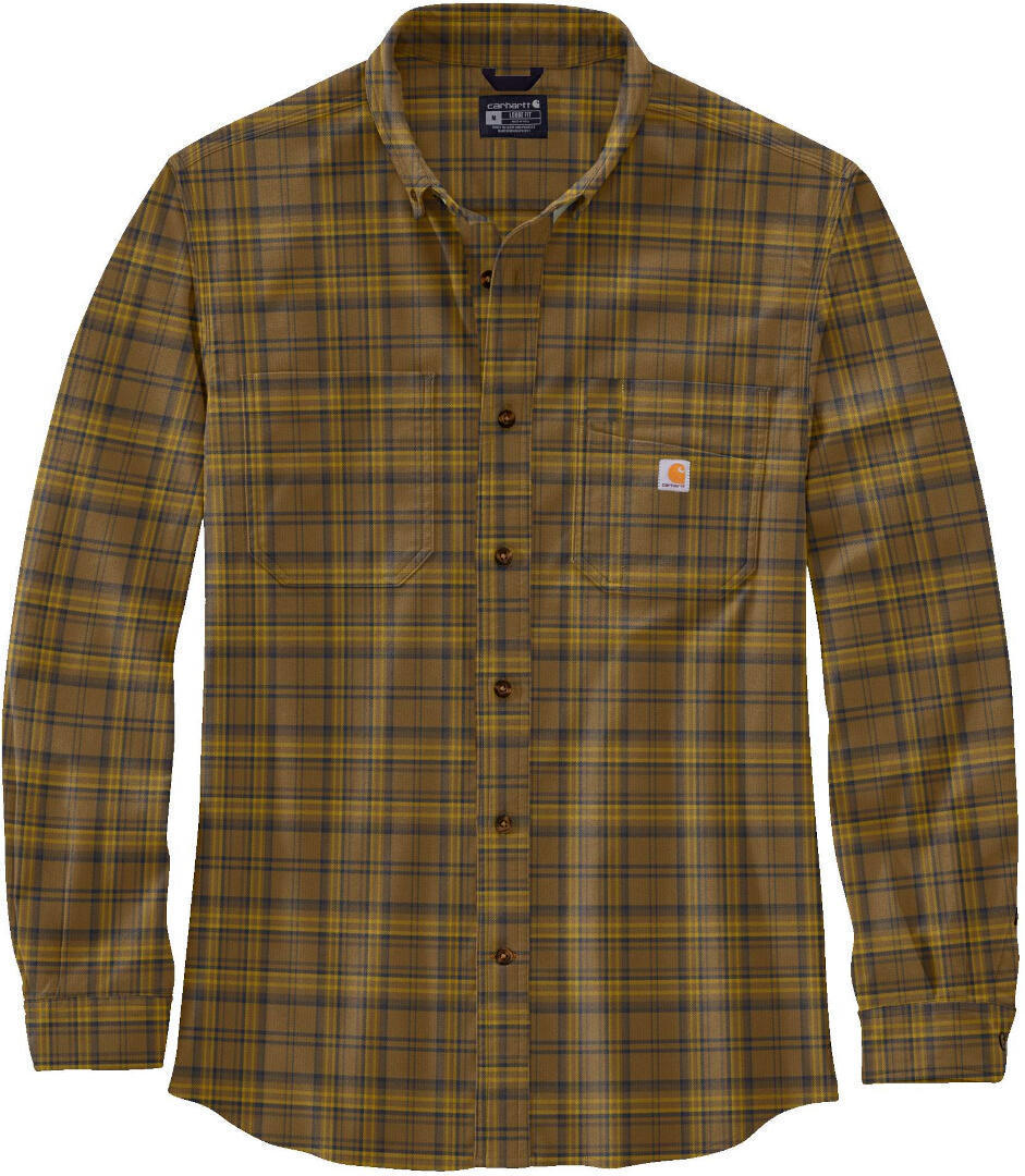 Image of Carhartt Midweight Flannel Plaid Camicia, marrone, dimensione S