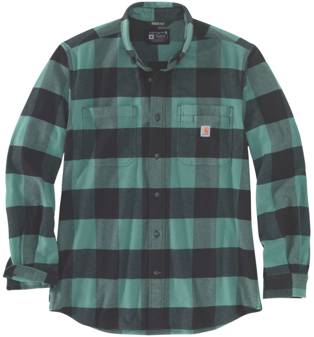 Carhartt Midweight Flannel Plaid Shirt, green, Size S, S Green unisex