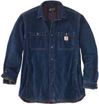 Carhartt Denim Fleece Lined Snap Front Skjorte