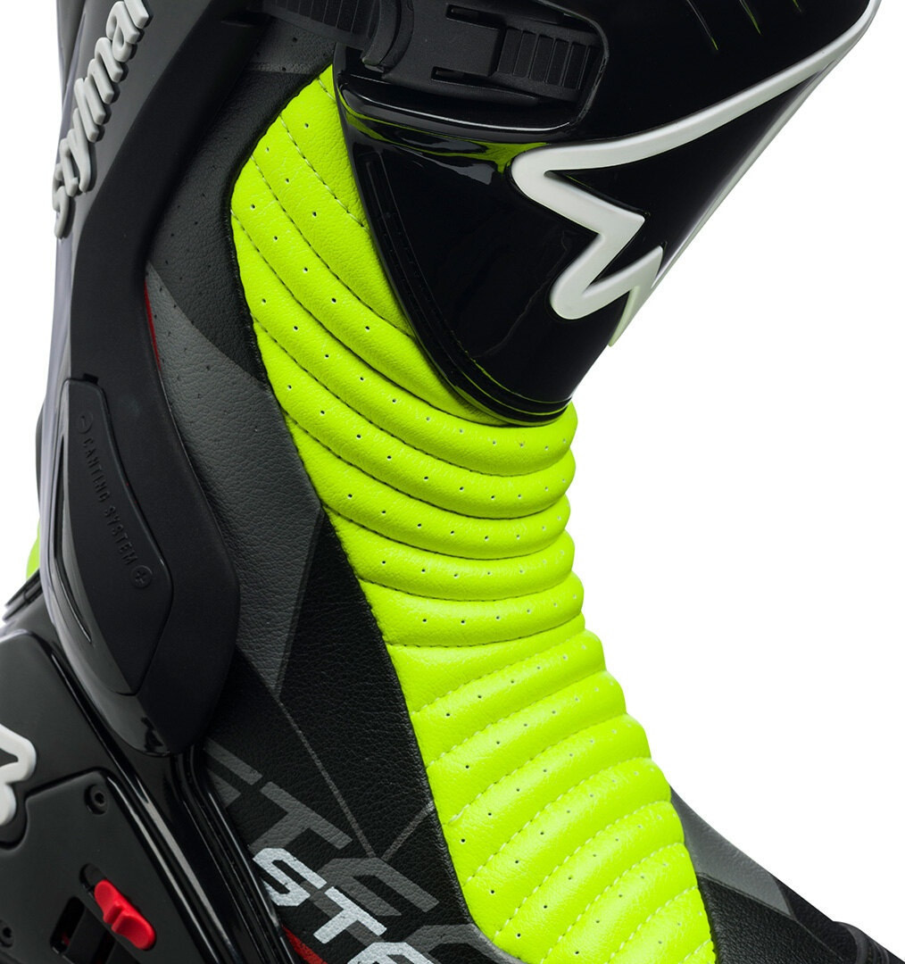 Side view of Stylmartin Stealth Evo Air Motorcycle Boots, black-yellow, Size 47 for Men