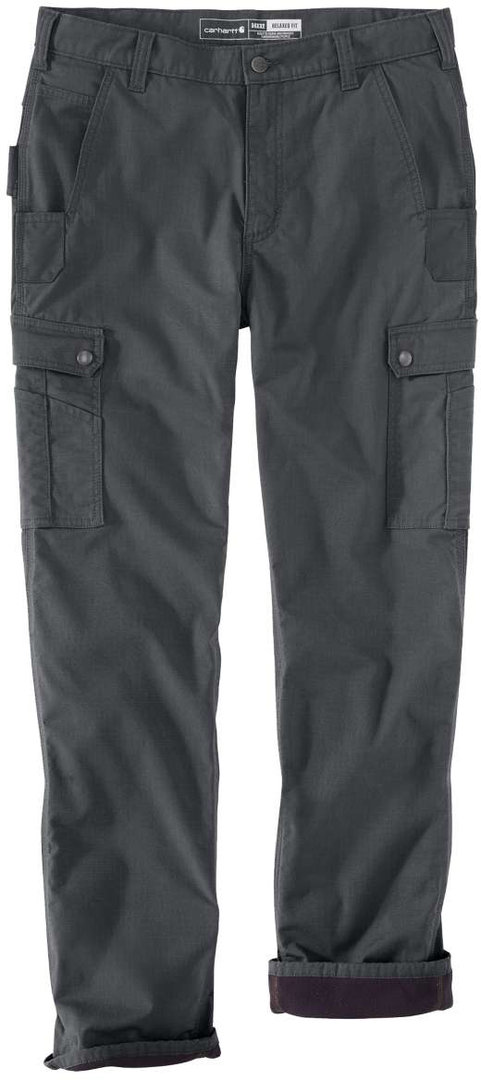 Image of Carhartt Cargo Fleece Lined Work Pantaloni, grigio, dimensione 40