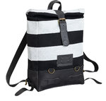 HolyFreedom Roll-Top Striped Backpack