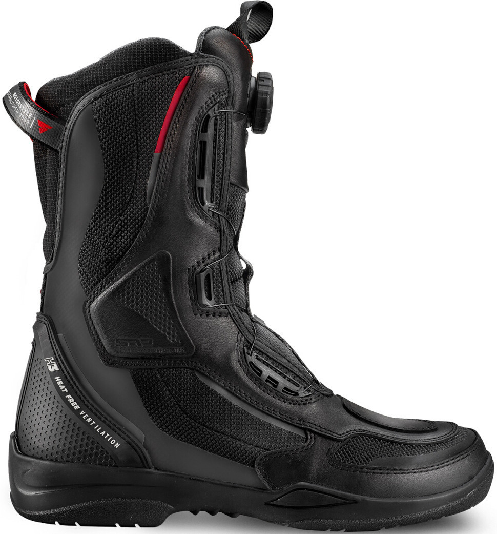 Side view of SHIMA Strato Ladies Motorcycle Boots, black, Size 41 for Women