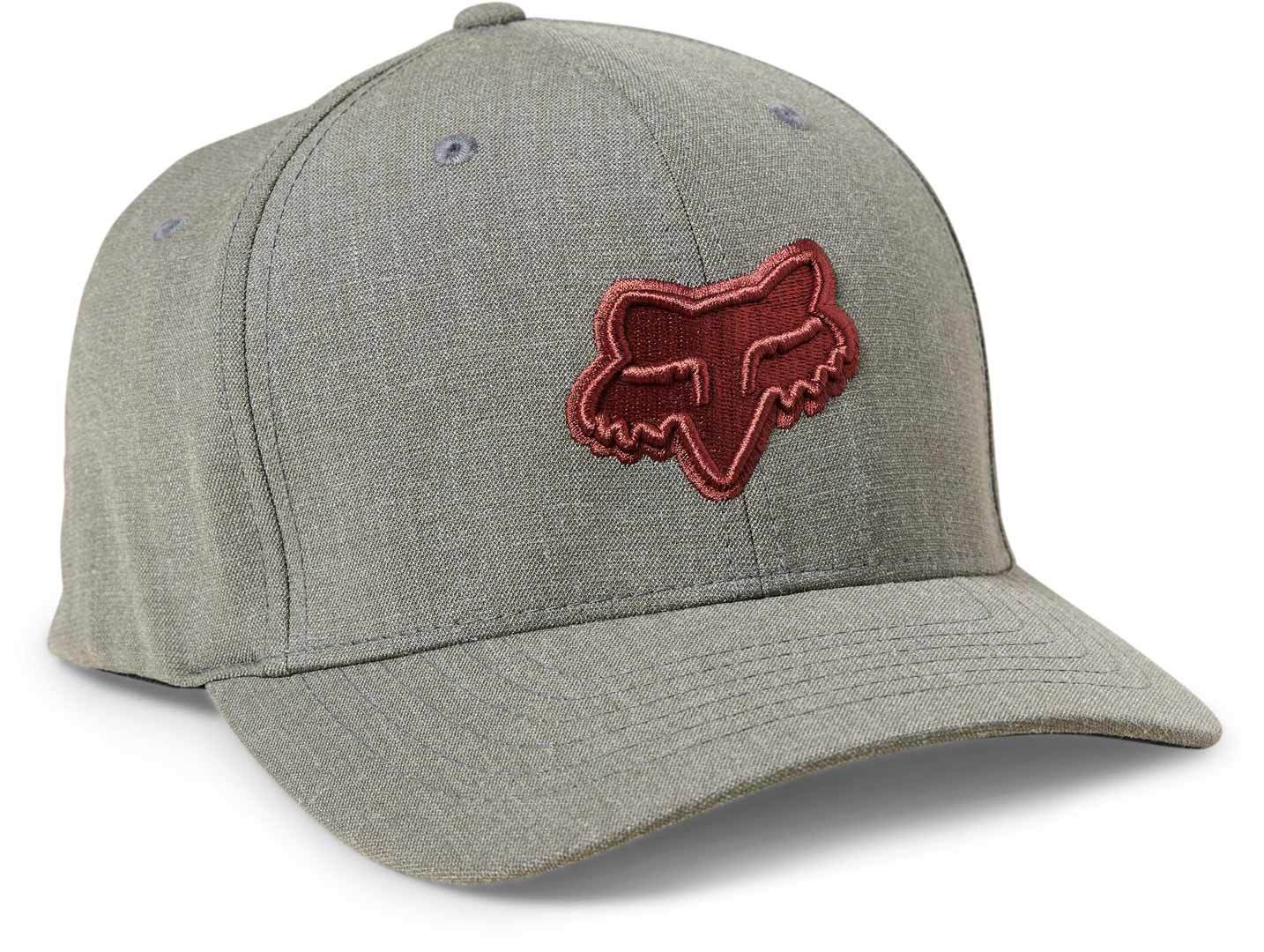FOX Transposition Flexfit Cap, grey-red, Size L XL, grey-red, Size L XL