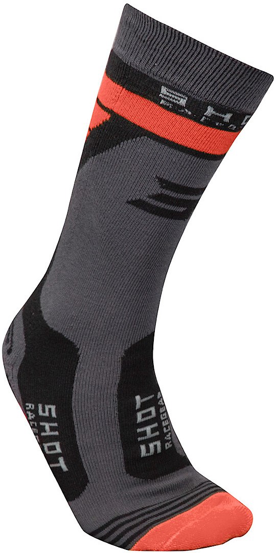 Shot Race 2.0 Kids Motocross Socks, black-orange, Size 31 32 33 34, black-orange, Size 31 - 34