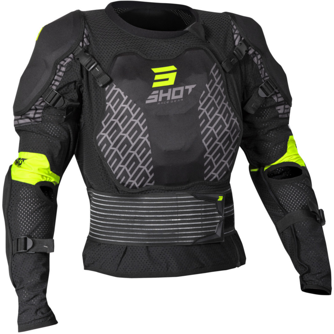 Shot Optimal Black Protektorenjacke, schwarz, Größe L, schwarz, Größe L