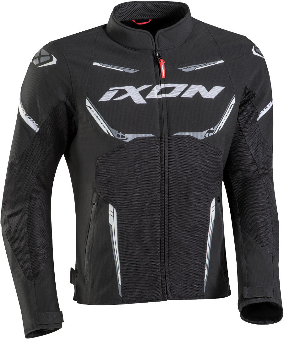 Ixon Striker Air Motorcycle Textile Jacket, black-white, Size S, black-white, Size S