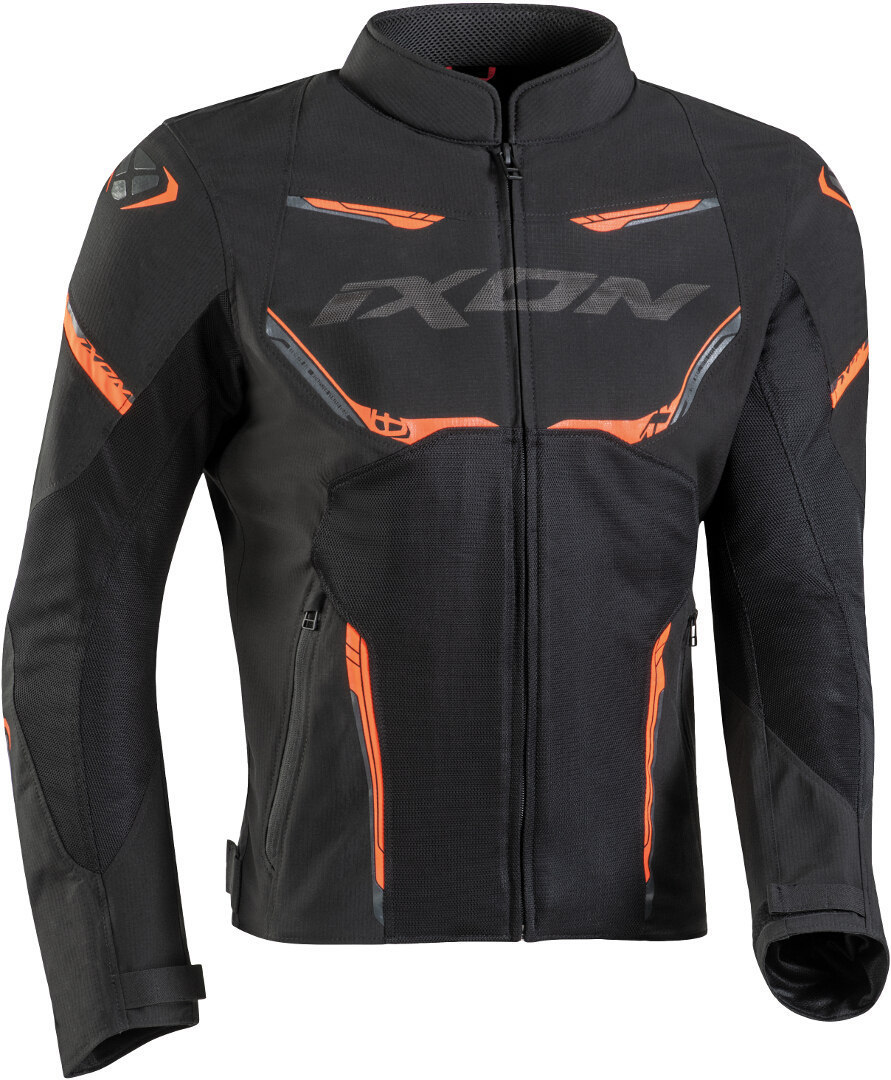 Ixon Striker Air Motorcycle Textile Jacket, black-orange, Size S, black-orange, Size S