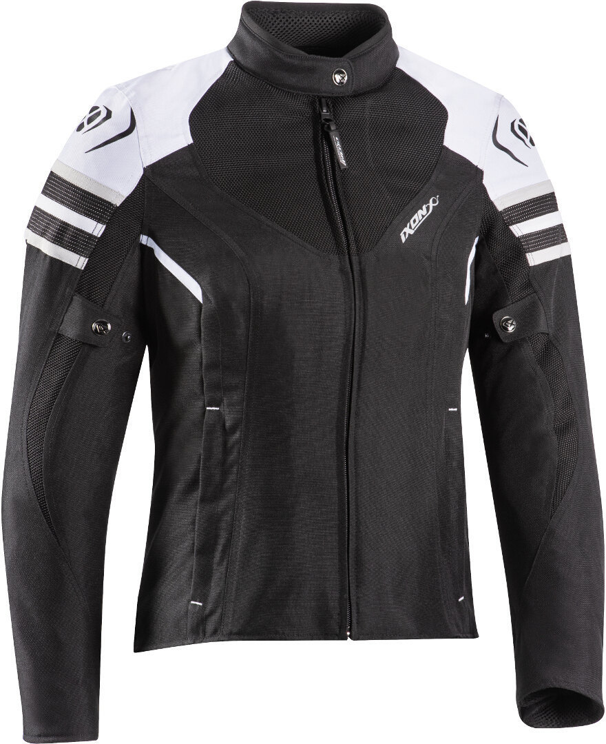 Ixon Ilana Evo Ladies Motorcycle Textile Jacket, black-white, Size XS for Women, black-white, Size XS for Women