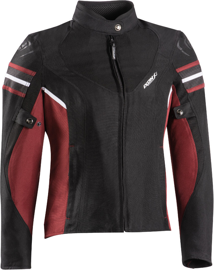 Ixon Ilana Evo Ladies Motorcycle Textile Jacket, black-red, Size XS for Women, black-red, Size XS for Women