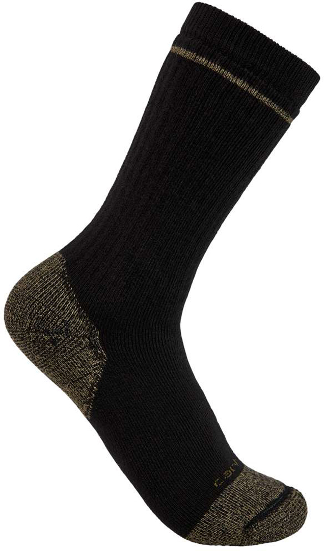 Image of Carhartt Cotton Blend Steel Toe Boot Socken (Confezione da 2), nero, dimensione L XL