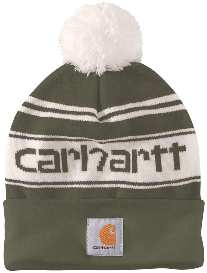 Image of Carhartt Knit Cuffed Logo Beanie, verde