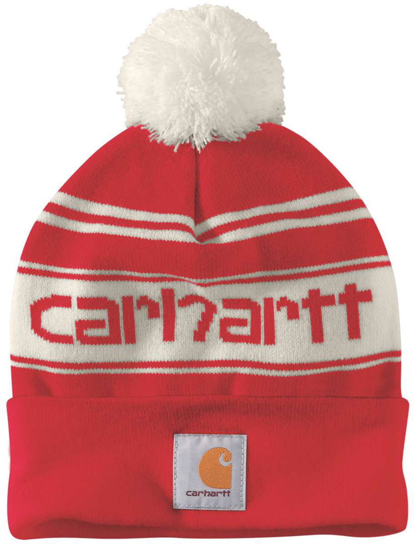 Carhartt Knit Cuffed Logo Beanie, rot, rot