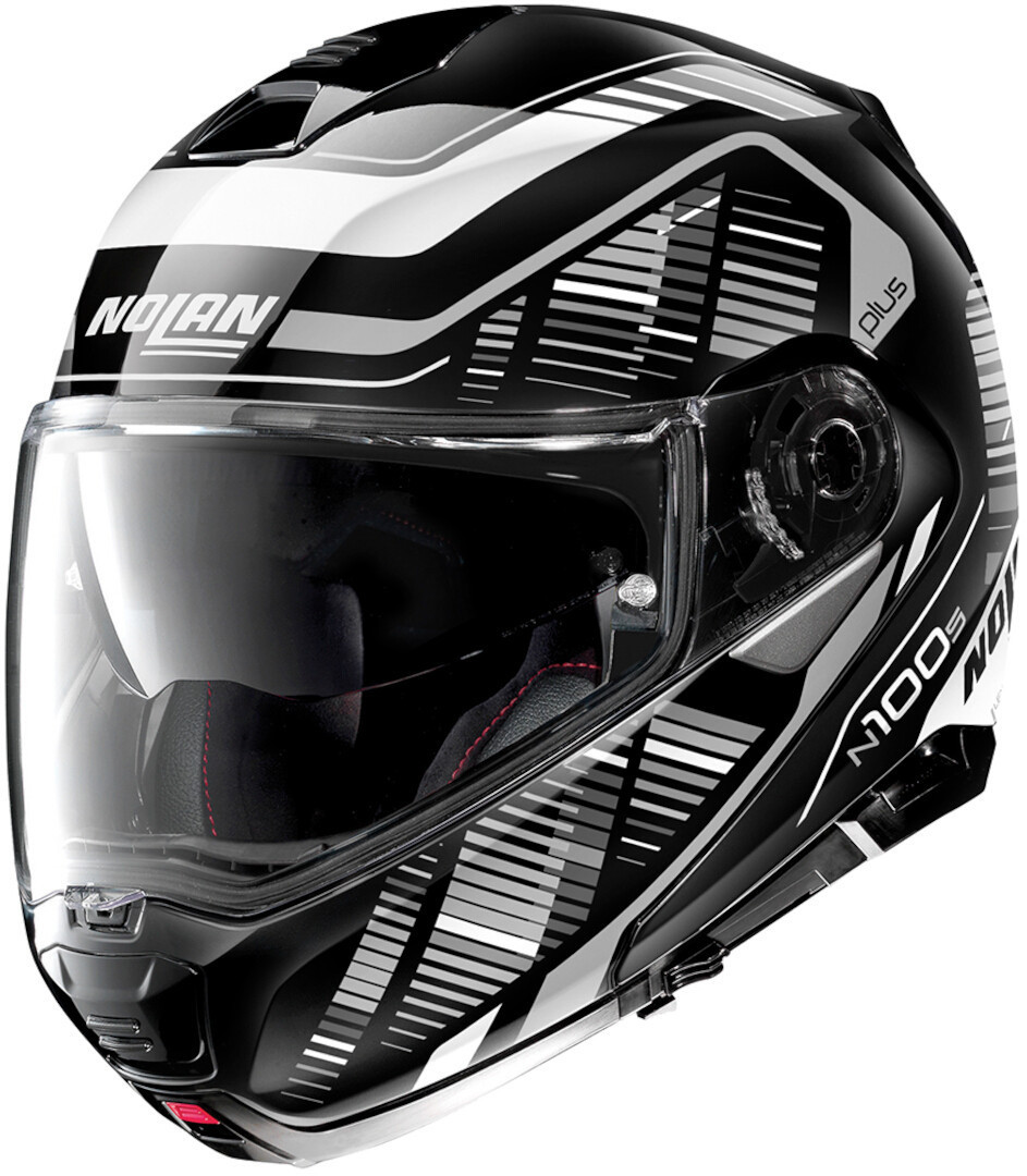 Nolan N100-5 Plus Starboard N-Com Helmet, black-grey-white, Size M, black-grey-white, Size M
