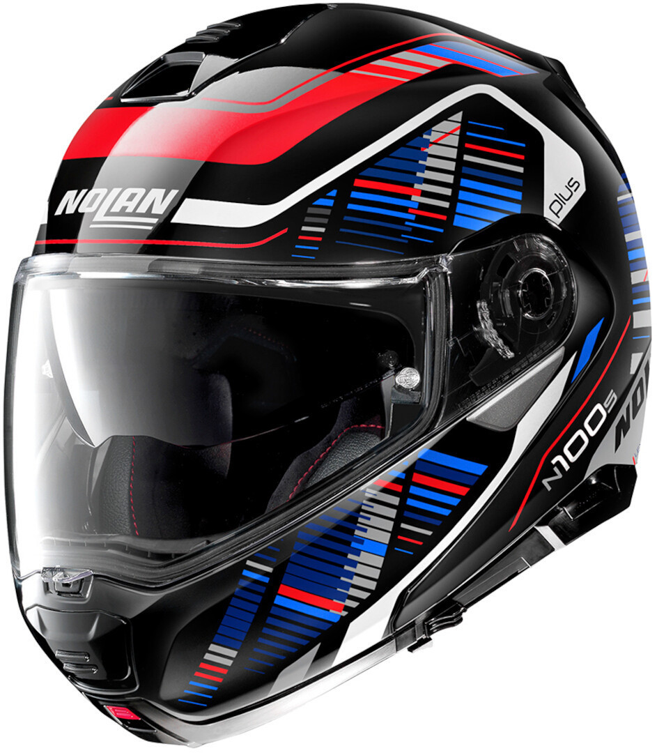 Nolan N100-5 Plus Starboard N-Com Helmet, black-red-blue, Size XS, black-red-blue, Size XS