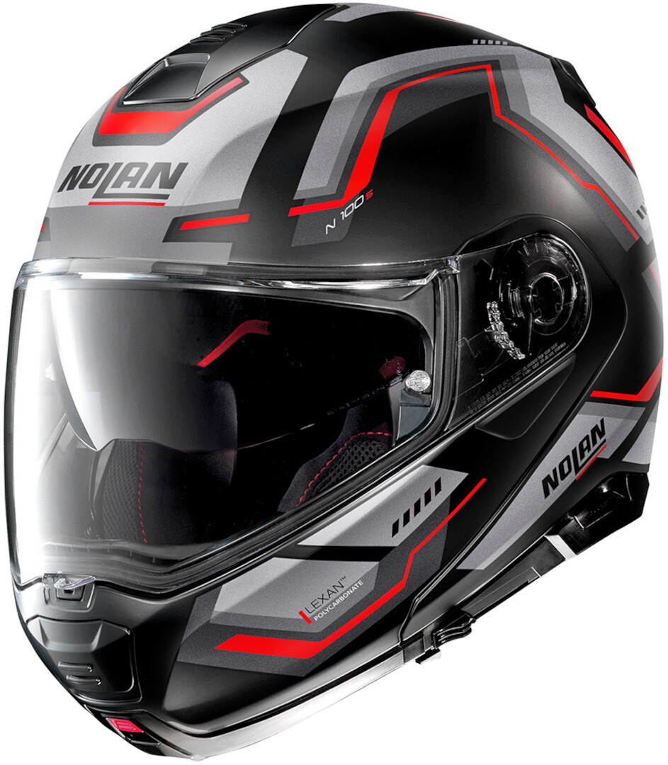 Nolan N100-5 Upwind N-Com Helmet, black-red, Size S, black-red, Size S
