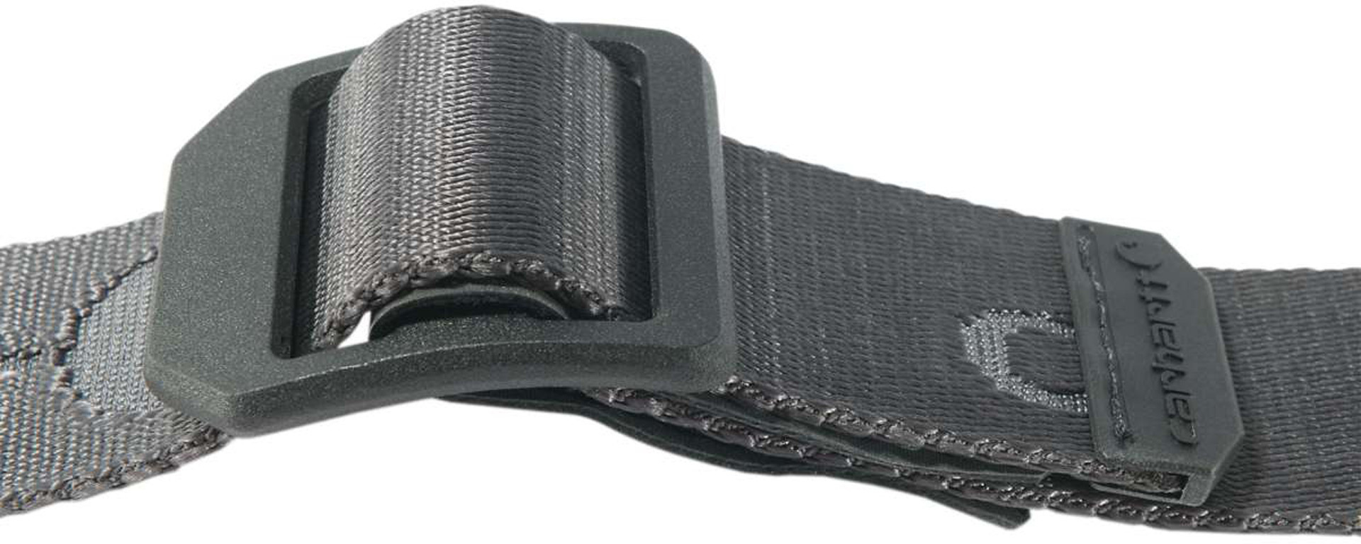 Side view of Carhartt Nylon Webbing Ladder Lock Belt, grey, Size L for Men