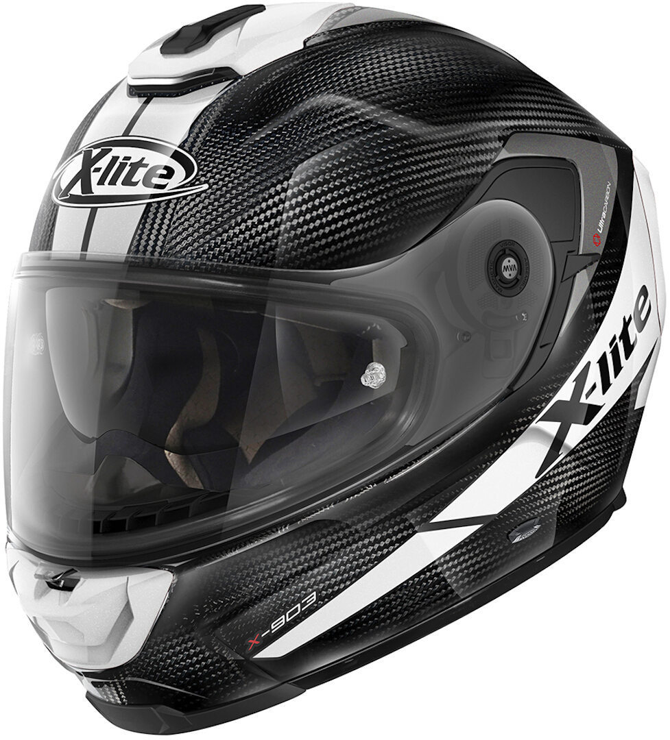 X-Lite X-903 Ultra Carbon Grand Tour N-Com Helmet, black-white, Size S, black-white, Size S