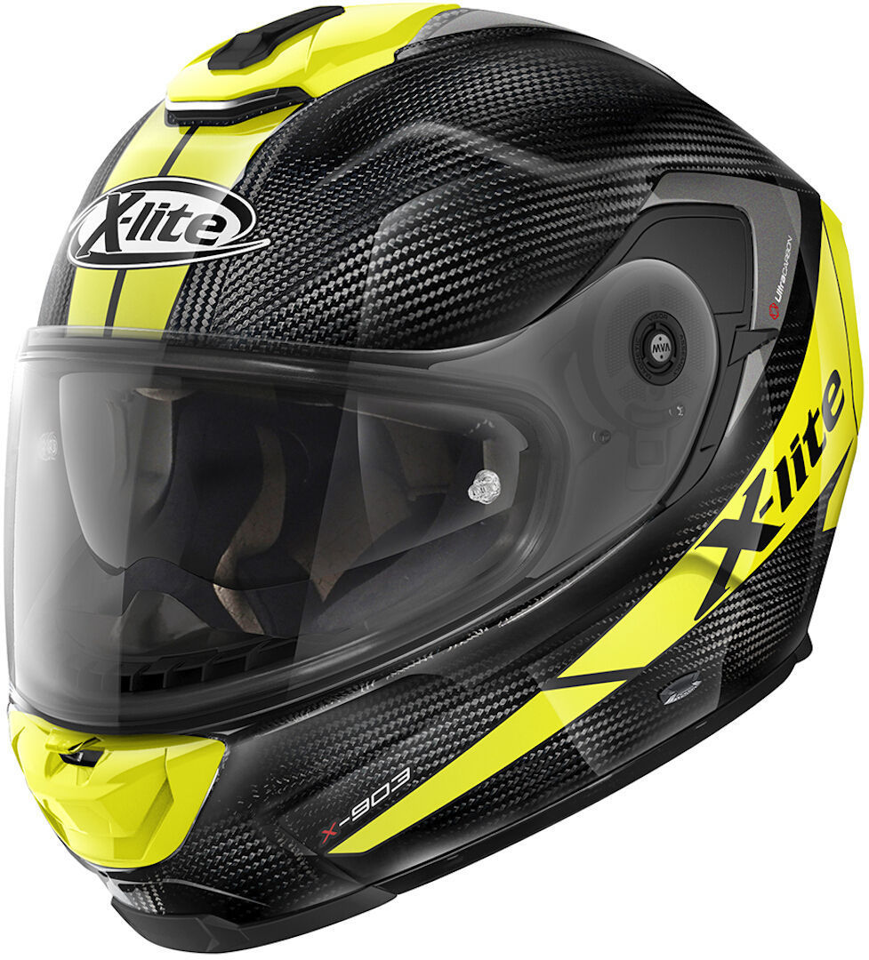 X-Lite X-903 Ultra Carbon Grand Tour N-Com Helmet, black-yellow, Size L, black-yellow, Size L