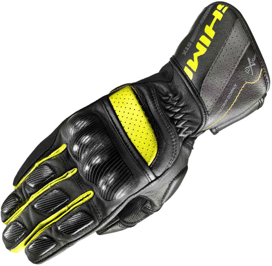 SHIMA STX Motorcykelhandsker, sort-gul, størrelse 2XL