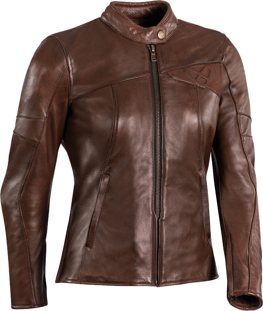 Ixon Cranky Ladies Motorcycle Leather Jacket, brown, Size XS for Women, brown, Size XS for Women