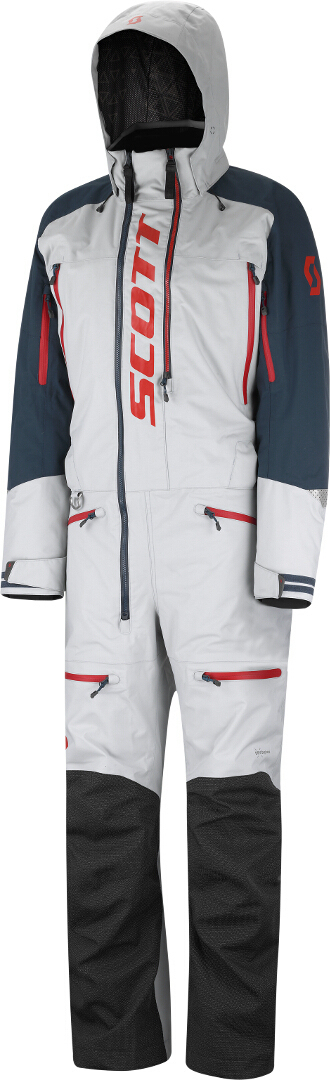 SCOTT DS Shell Dryo One Piece One Piece Snowmobile Suit, grey-blue, Size 3XL, grey-blue, Size 3XL
