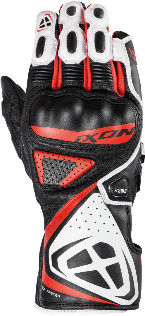 Ixon GP5 Air Motorcycle Gloves, black-white-red, Size S, black-white-red, Size S